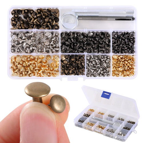 6/8/12mm双面铜铆钉鸡眼扣打孔安装工具套装服装撞钉柳钉现货包邮