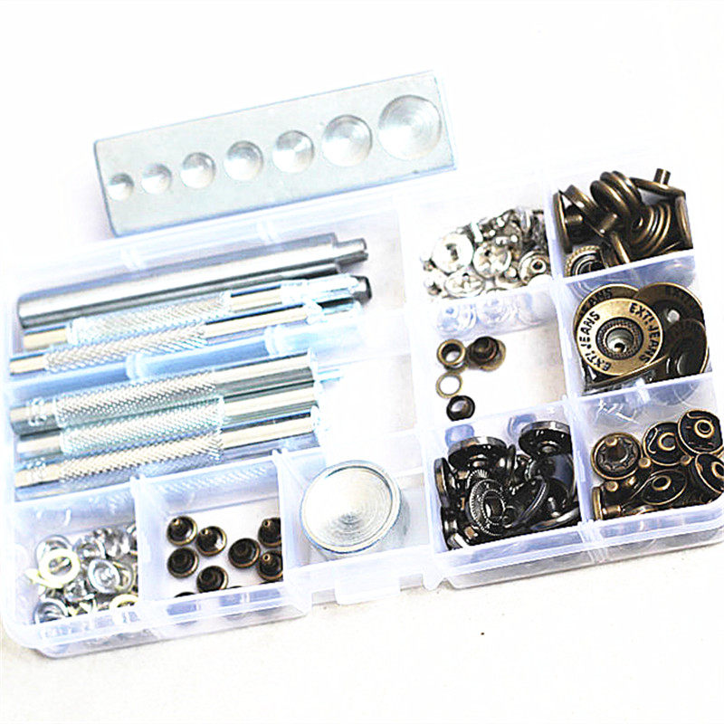 金属四合扣安装工具套装五爪扣冲子按扣扣子牛仔纽扣铆钉工具包邮