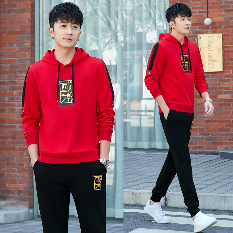春秋男士休闲卫衣百搭运动服套装