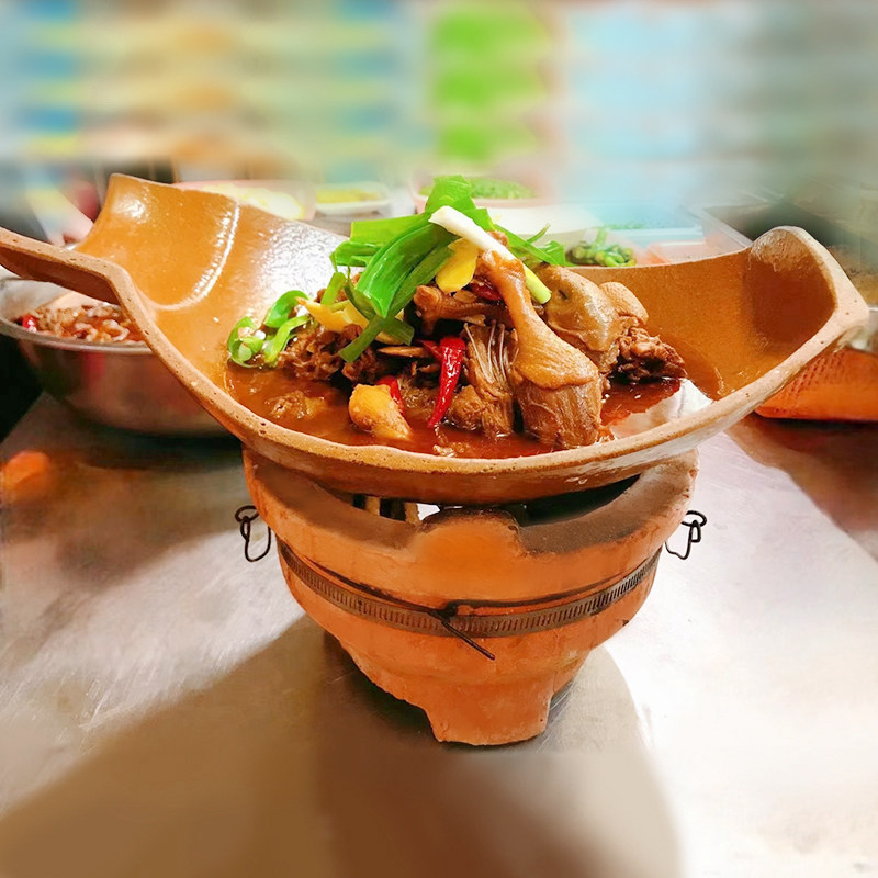 手工半边坛子瓦罐异形餐具陶土砂锅农家乐坛子鱼坛子菜烤鱼锅坛子