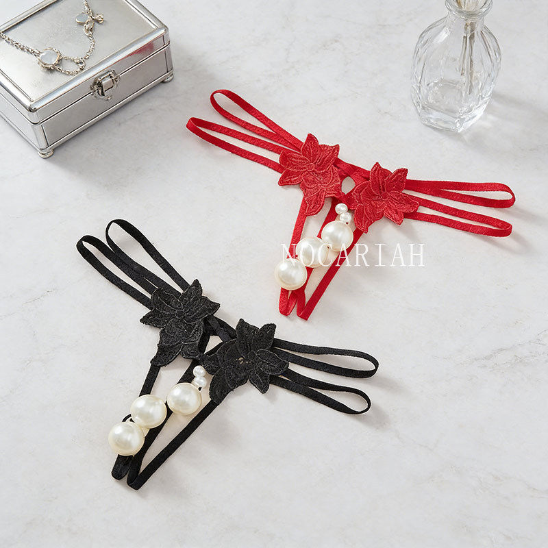 低腰内裤女士超大珍珠按摩丁字裤性感免脱珍珠丁字裤蕾丝T裤透明,女士内衣/男士内衣/家居服,女丁字裤,淘宝优惠券,粉丝福利购,淘宝优惠卷