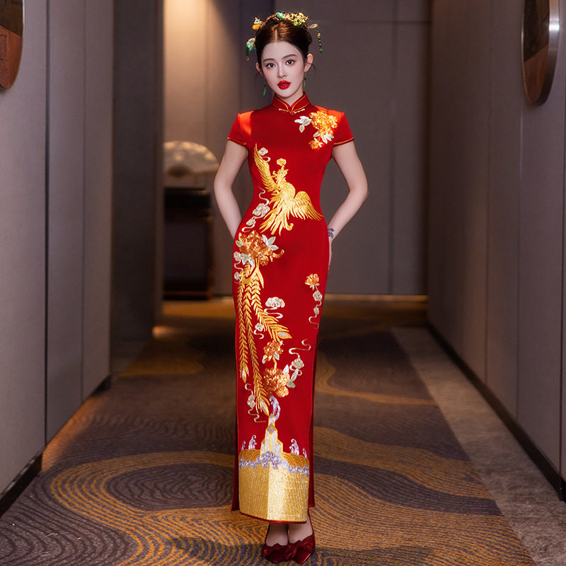 敬酒服旗袍春季秀禾服婚服2026新款高端中式新娘嫁衣修身订婚礼服