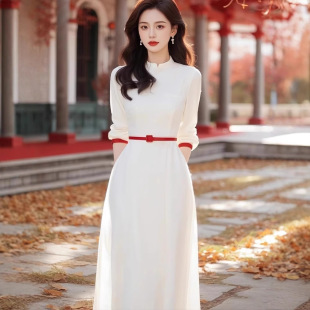 250074早春御姐风情万种女神范气质高级感重要场合优雅风连衣裙女