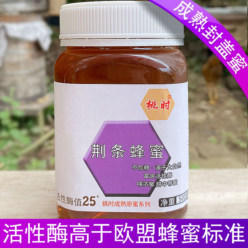 挑时纯正荆条花蜂蜜500g大别山天然农家自产自销成熟原蜜甜中带酸