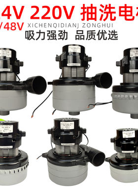 威霸洗地机220V洁霸吸水电机 24V凯驰吸尘器48V爱瑞特风机36V马达