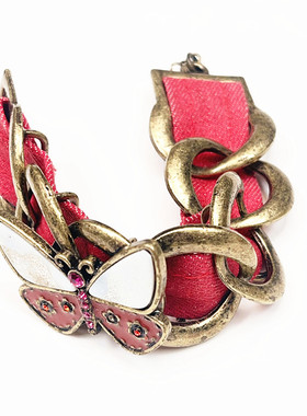 欧美品牌饰品白贝滴油蝴蝶手链