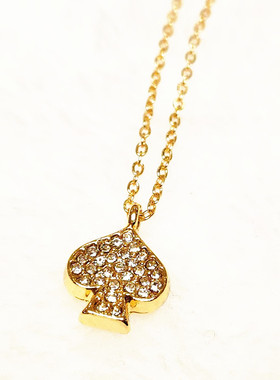 欧美品牌时尚潮流饰品爱心18k金项链