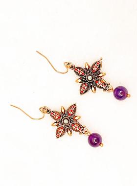 复古外贸新款气质重工款项链手链耳环套装高级感