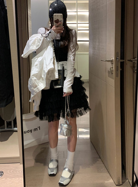 轻盈少女感多层网纱蛋糕裙短裙半身裙韩国风甜美俏皮减龄黑色白色