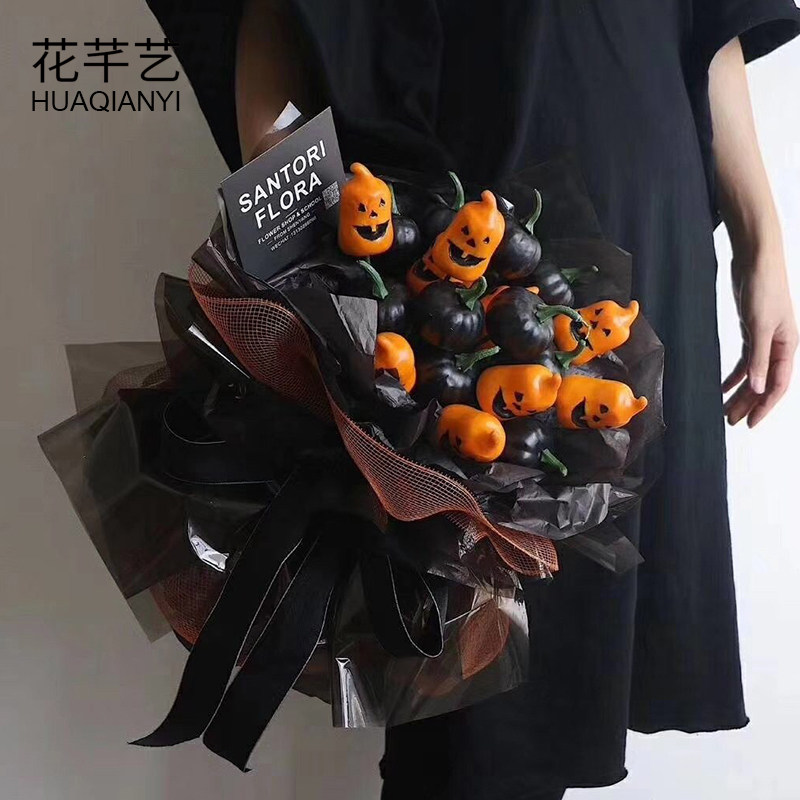 万圣节鬼脸小南瓜仿真南瓜女巫