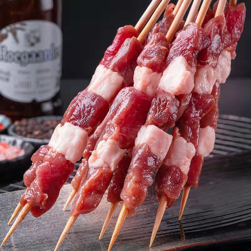 原始烧烤羊肉串烤串烤肉烧烤食材