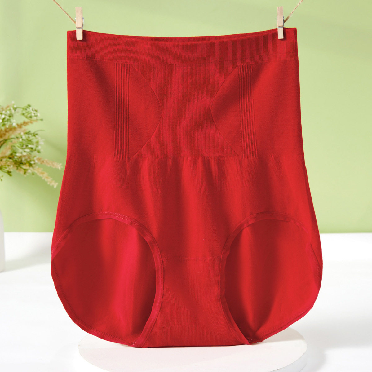 三角内裤超高腰收胃无缝美体裤春