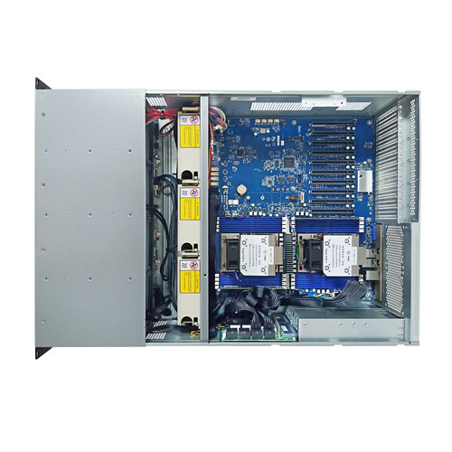 AMD EPYC 7532 4U 4GPU服务器，双路4卡工作站，10个PCI-E插槽