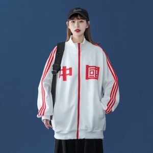 中性风 春装潮开衫运动外套情侣卫衣宽松夹克 H376 P68女类图片