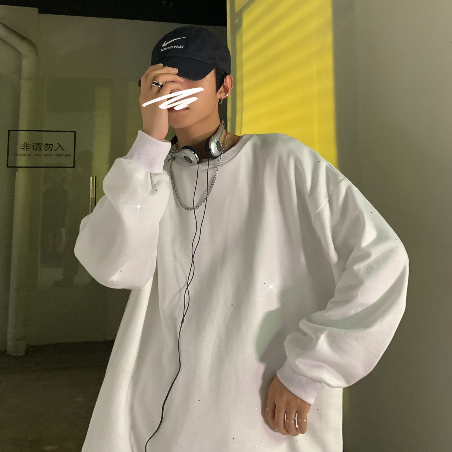 2022中性满天星宽松闪光情侣卫衣外套男H546P38男类,男装卫衣,电商A341