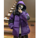 主推美式撞色工装冲锋衣情侣棉服面包服连帽外套男女H911P138，男装棉衣，电商A341