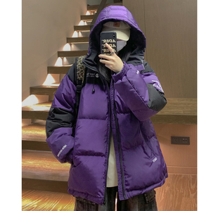 主推 美式撞色工装冲锋衣情侣棉服面包服连帽外套男女H911 P138图片