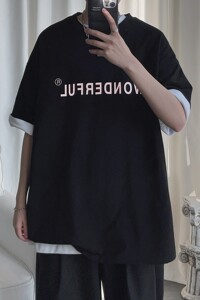 22夏季新品 立体浮雕反光短袖T恤男潮流港风糖果色半袖 H605 P38图片