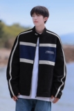 2023美式复古立领机车服拼接鹿皮绒夹克外套上衣男H889P108，男装夹克，电商A341