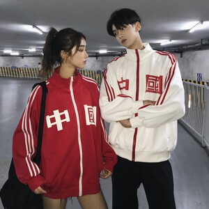 22情侣装春装开衫印花情侣卫衣 H376 p68配套裤（H382）团购图片