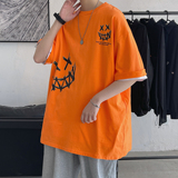 短句2023夏装小恶魔印花短袖T恤H606P35男类，男装T恤，电商A341