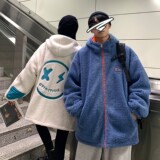 冬装羊羔毛绣花撞色情侣衣外套服H576P128女类，女装棉衣/棉服，电商A341