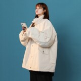 中性风冬装羊羔毛刺绣加厚情侣棉衣工装外套H697P118女类，女装棉衣/棉服，电商A341