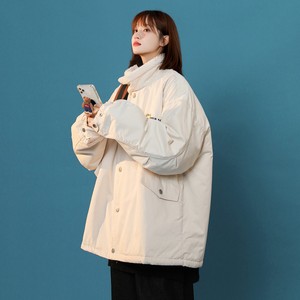 中性风冬装 羊羔毛刺绣加厚情侣棉衣工装外套 H697 P118 女类图片