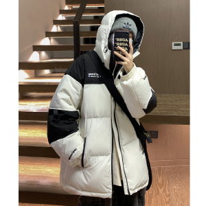 主推 美式撞色工装冲锋衣情侣棉服面包服连帽外套男女H911 P138图片