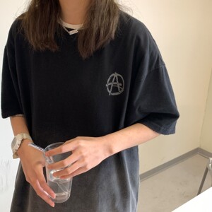 中性夏装 复古水洗做旧渐变情侣短袖T恤印花宽松 H707 P38女类图片