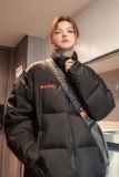 中性风冬装潮设计感格子立领羽绒棉服情侣棉衣外套男H917P118，男装棉衣，电商A341