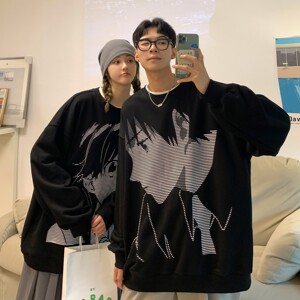 主推 港风新品 潮卡通动漫圆领套头情侣卫衣 H651 P38 男类图片