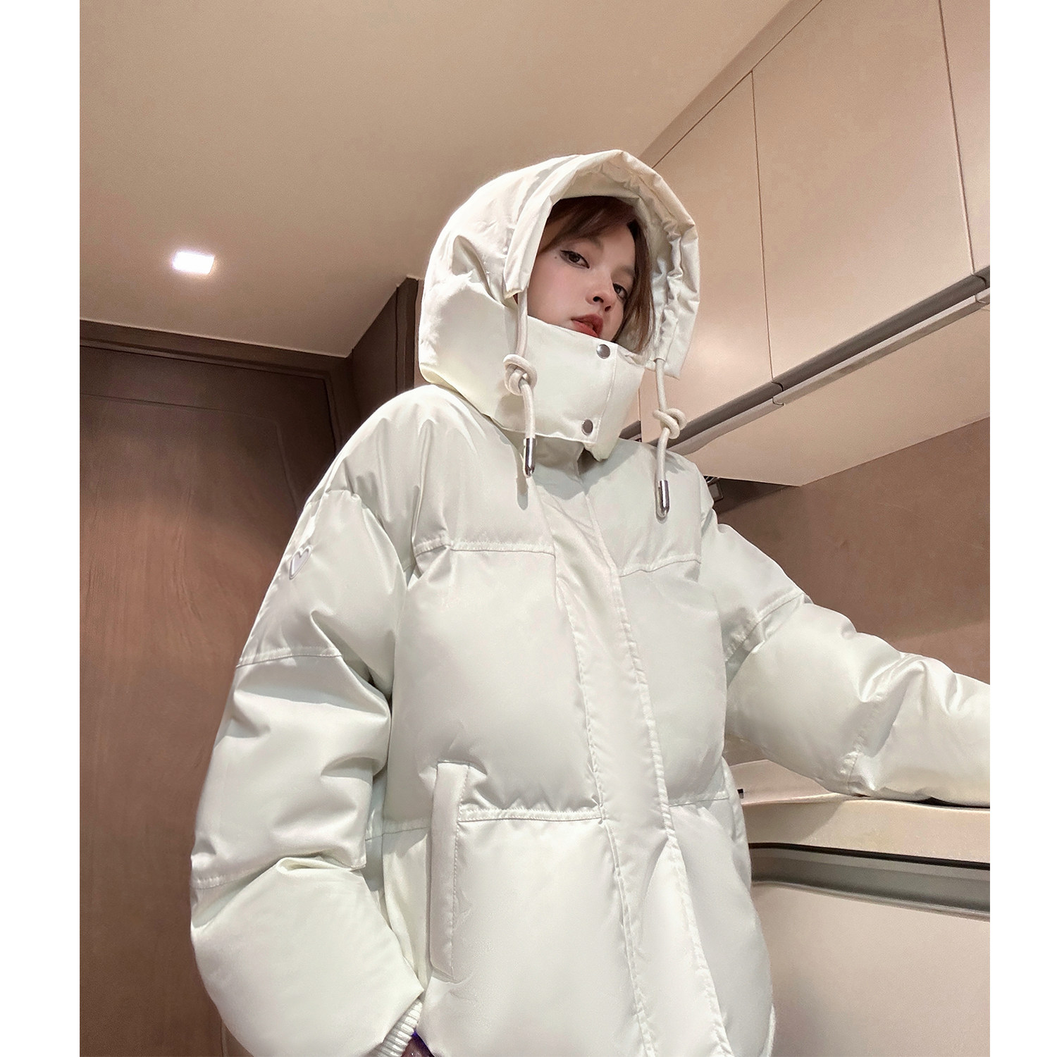 主推中性冬装美式加厚情侣连帽羽绒棉服外套面包服男女H910P138,男装棉衣,电商A341