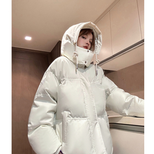 主推中性 冬装美式加厚情侣连帽羽绒棉服外套面包服男女H910P138图片