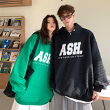 情侣装春装潮排扣印花连帽宽松嘻哈情侣卫衣H705P68男类，男装卫衣，电商A341