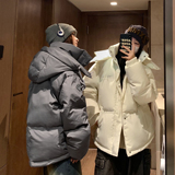 主推中性冬装美式加厚情侣连帽羽绒棉服外套面包服男女H910P138，男装棉衣，电商A341
