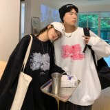 情侣装秋装潮牌太空人字母印花情侣卫衣外套H650P38女类，女装卫衣/绒衫，电商A341