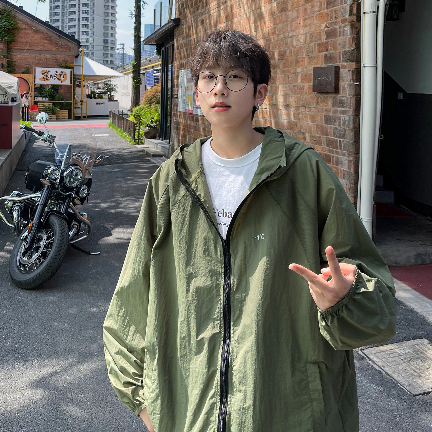 新品防晒服夹克衫运动透气速干冰凉拼接外套男UPF50＋H856P68,男装夹克,电商A341
