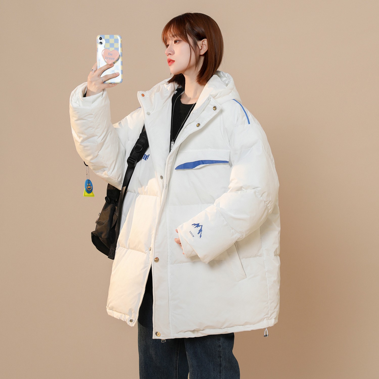 中性风印花雪山连帽加厚保暖羽绒棉情侣棉衣外套H695P128女类,女装棉衣/棉服,电商A341 中性风印花雪山连帽加厚保暖羽绒棉情侣棉衣外套H695P128女类,女装棉衣/棉服,电商A341