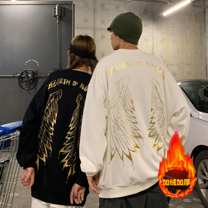 主推 涅槃重生七彩烫金情侣卫衣加厚外套大码 H551-1 P45 男类图片