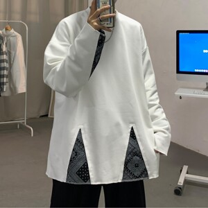 ins秋季新款腰果花拼接卫衣宽松 外套男 H548 P45 男类图片
