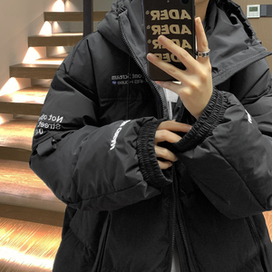 主推 美式撞色工装冲锋衣情侣棉服面包服连帽外套男女H911 P138图片