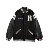主推冬装pu皮拼接毛巾绣棒球服夹克棉衣加厚外套潮H686P118男，男装棉衣，电商A341