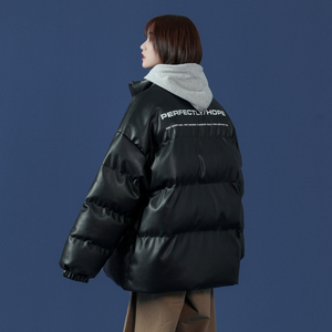 中性风 印花情侣皮棉衣羽绒棉外套棉服 H597 P118 男类图片