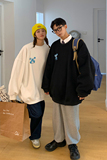 中性2021新款卡通涂鸦情侣卫衣女宽松大码外套H643P38女·类，女装卫衣/绒衫，电商A341