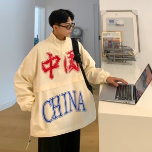 情侣装秋装 印花外套情侣夹克宽松上衣 H649 P88 女类控108图片