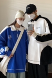 情侣装秋装长袖polo衫运动翻领情侣卫衣宽松学院风H752P68男，男装卫衣，电商A341
