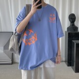 短句2023夏装小恶魔印花短袖T恤H606P35男类，男装T恤，电商A341