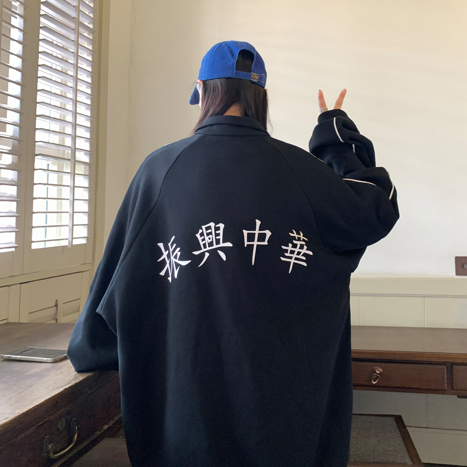 2024秋装新品运动学院风情侣卫衣团购班服H757P68男,男装卫衣,电商A341