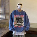 秋装新品水洗做旧美式情侣卫衣大码高街外套上衣H754P58男，男装卫衣，电商A341